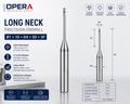 LONG NECK PRECISION 3-FLUTE SOLID CARBIDE ENDMILL — Ø1 / Ø1.5 / Ø2 MM