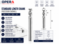 STANDARD LENGTH SHANK PRECISION 3-FLUTE SOLID CARBIDE ENDMILL — Ø4, Ø6, Ø8, Ø10 MM