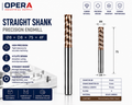 STRAIGHT SHANK PRECISION 4-FLUTE SOLID CARBIDE ENDMILL — Ø8, Ø10MM